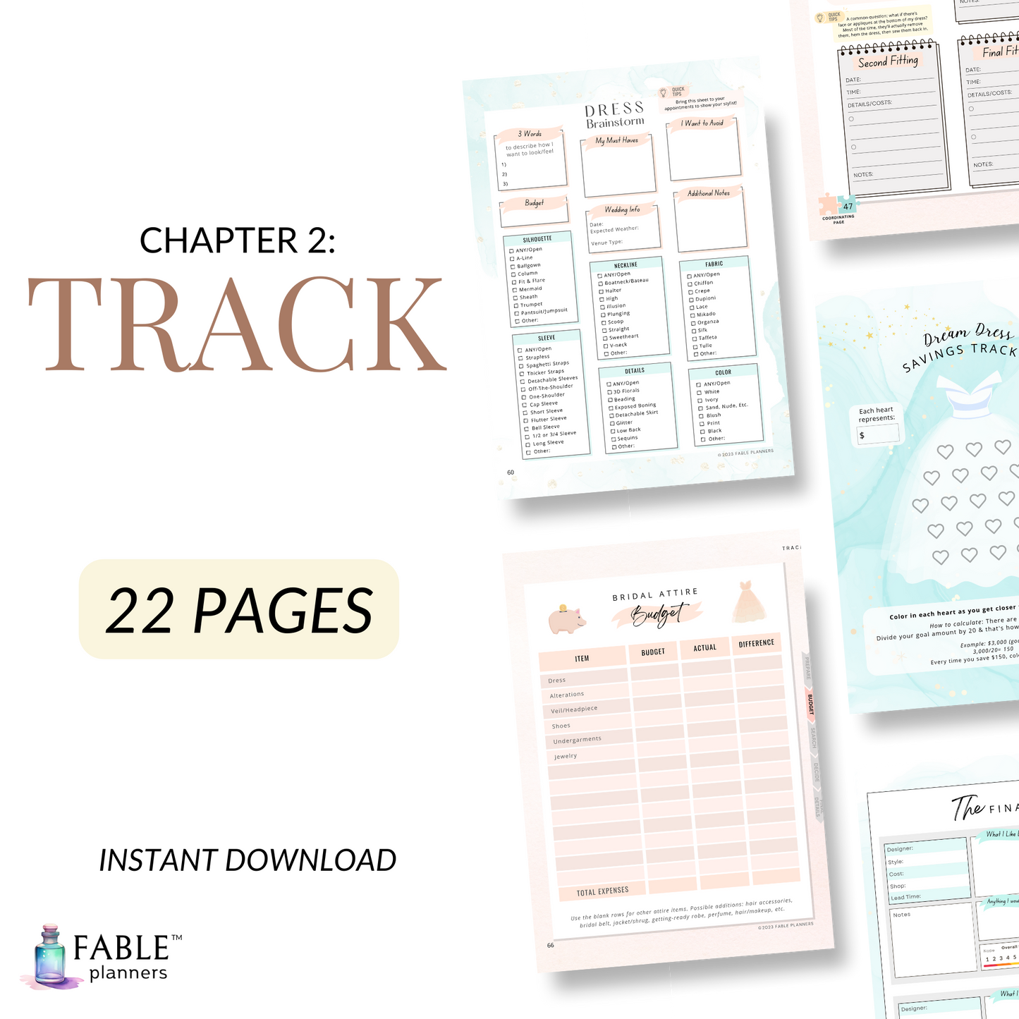 The Ultimate Wedding Dress Planner | PDF Instant Download